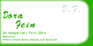 dora fein business card